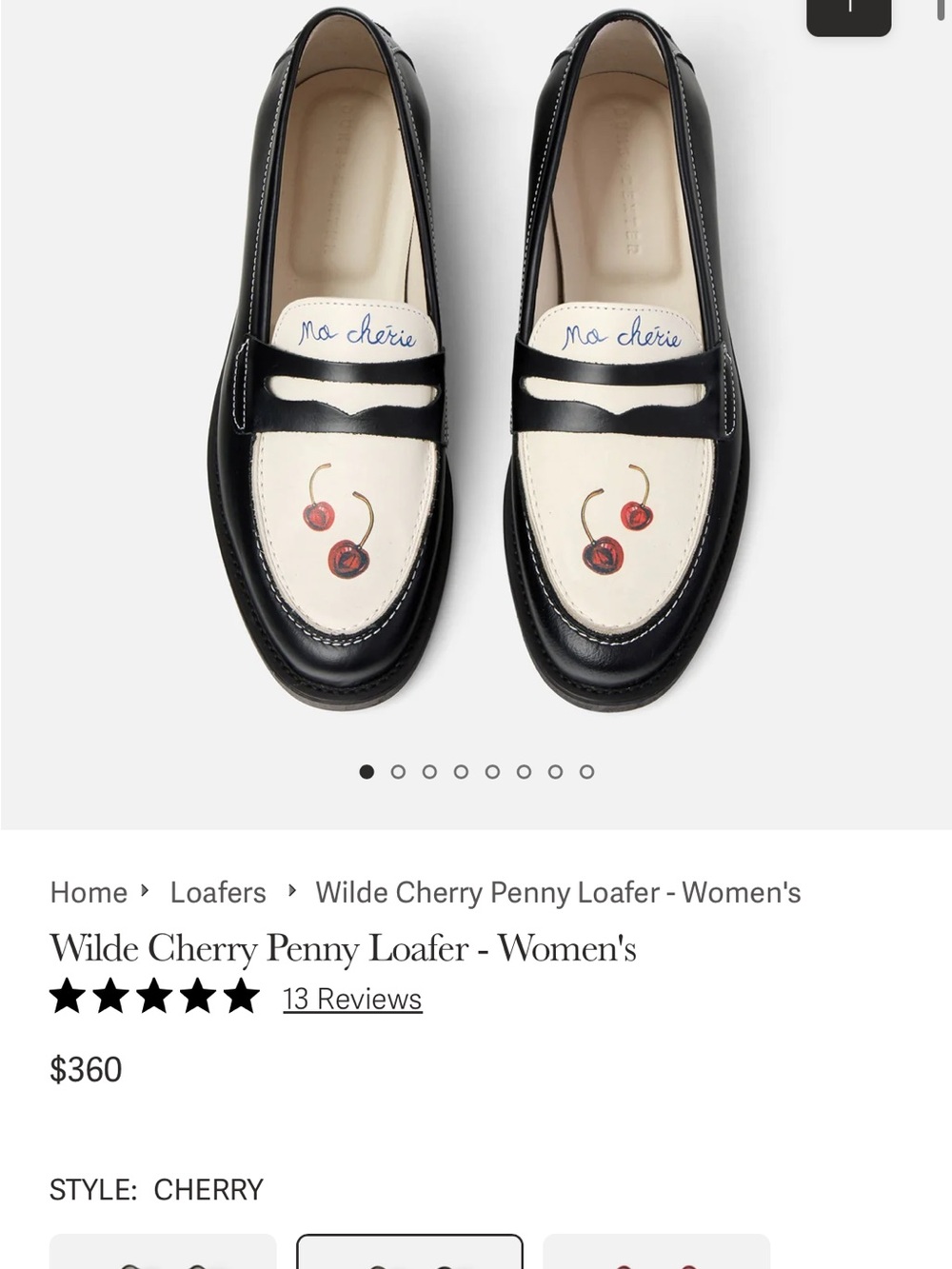 Wilde Cherry Penny Loafer — Black & Cream Women's Loafers